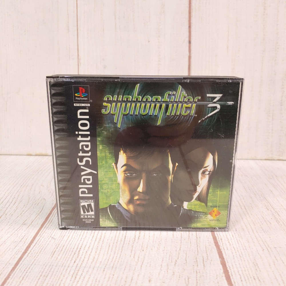 TESTED - Sony Syphon Filter 3 PlayStation 1 PS1 Game - Manual Weapons Guide CIB